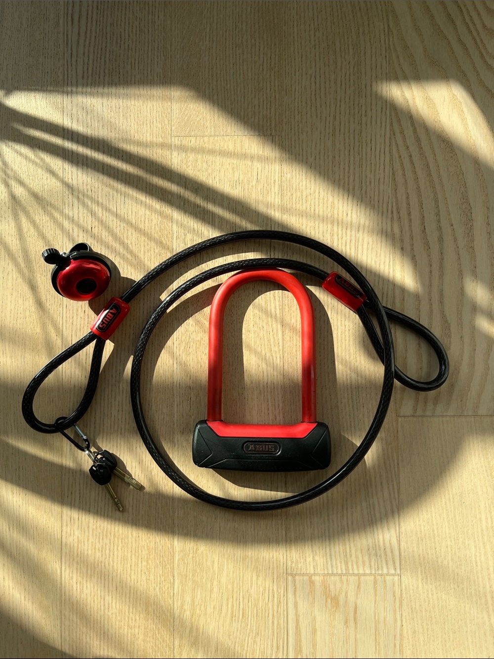 Abus Granit Plus 640 U-Lock + Cord + Bell Set